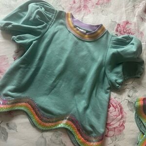 Queen of Sparkles Puff sleeve top